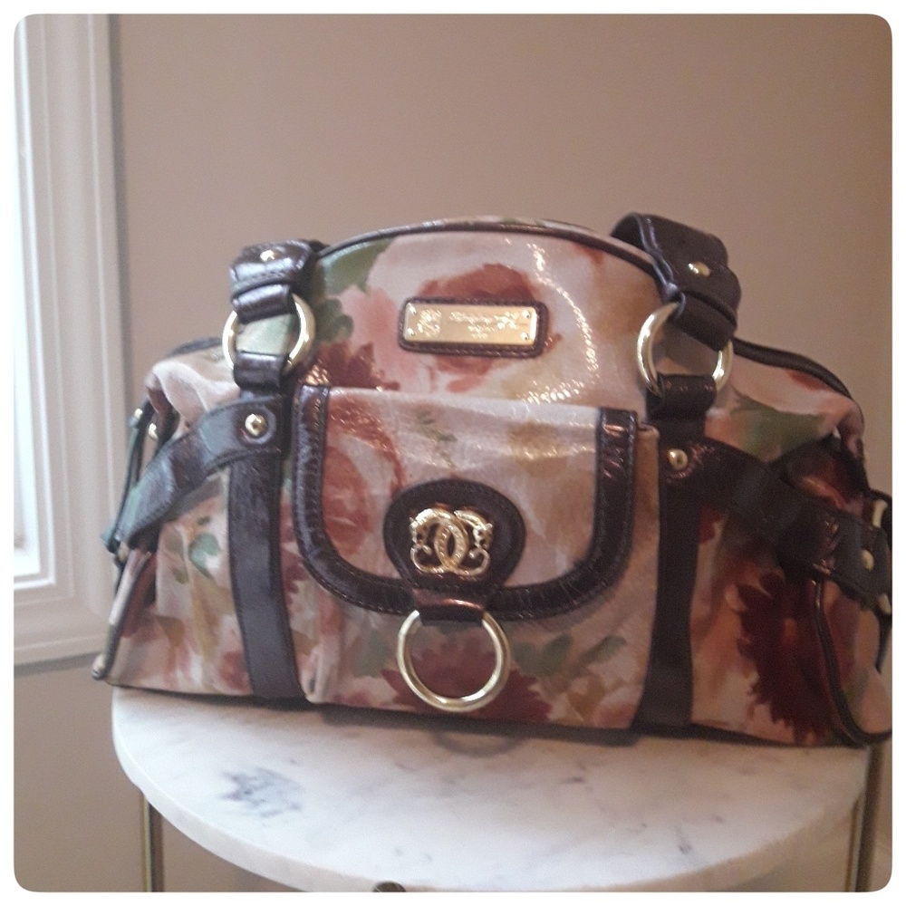 Sharif Studio Brown Floral Shoulder Bag